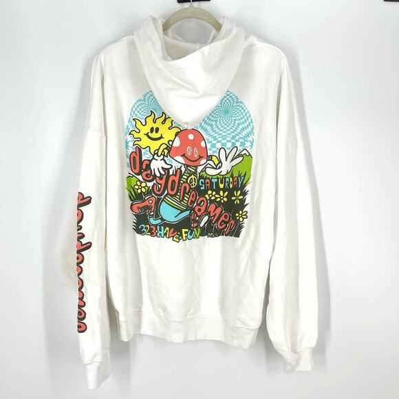 Daydreamer Flyer Oversized Mushroom Hoodie Sweatershirt Size Medium - Picture 1 of 9